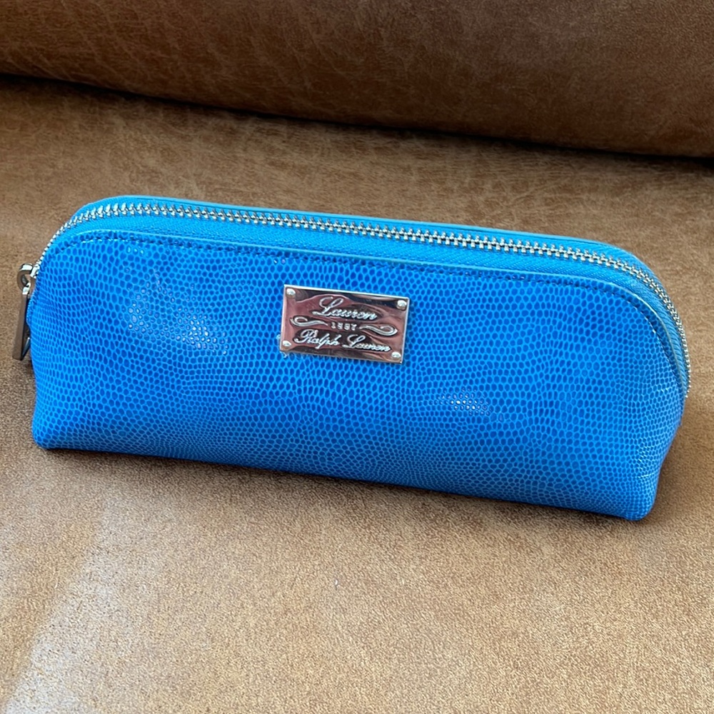 Ralph Lauren Blue Zipper Pouch